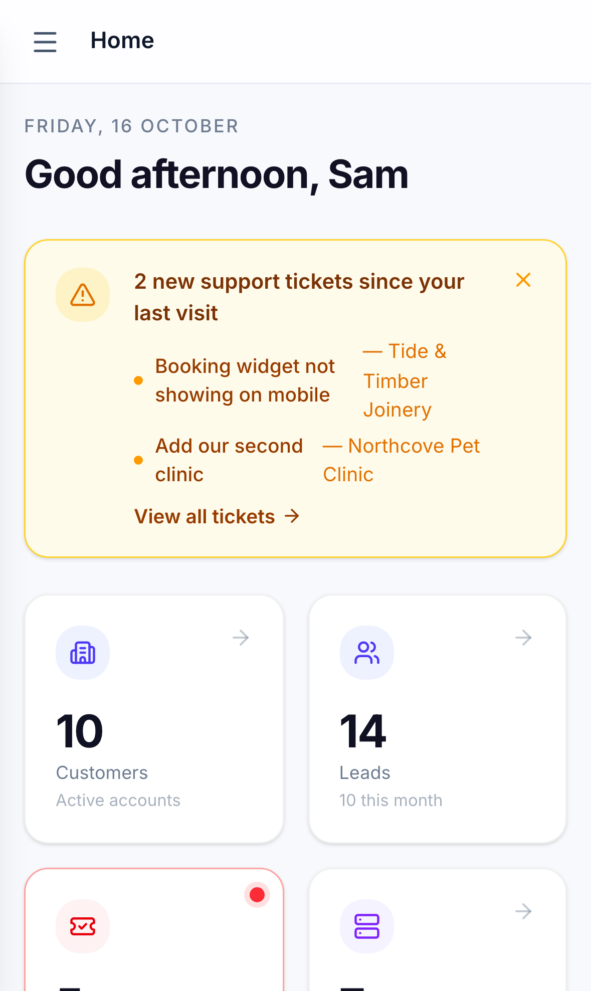 MeetCRM on a phone